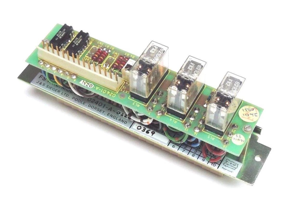 Used J&S SIEGER LTD 02401-A-0224 RELAY MODULE 02401A0224