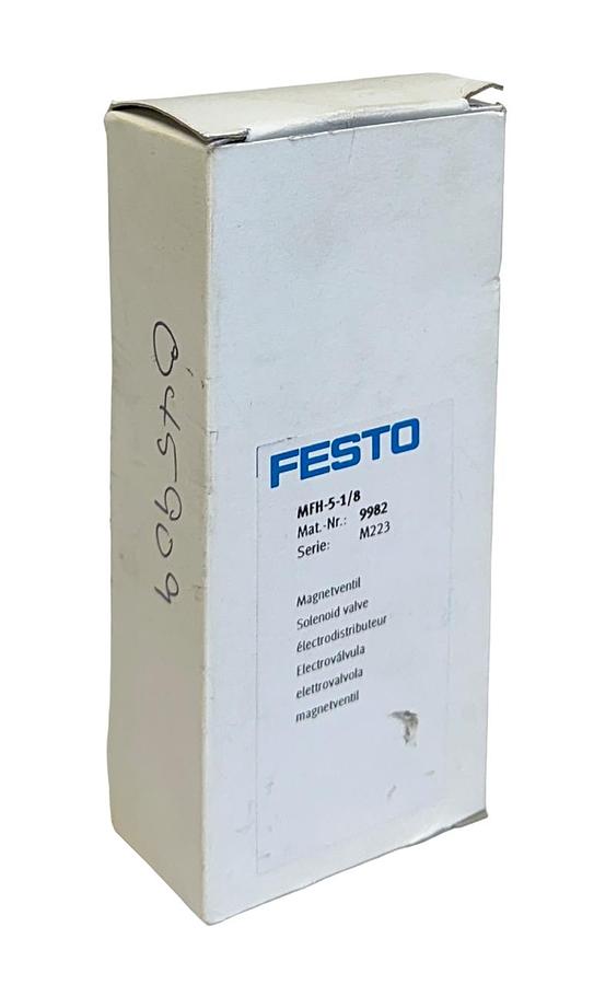 Used FESTO MFH-5-1/8 / 9982 MFH SERIES SOLENOID VALVE 5/2 MONOSTABLE MFH518 NSMP