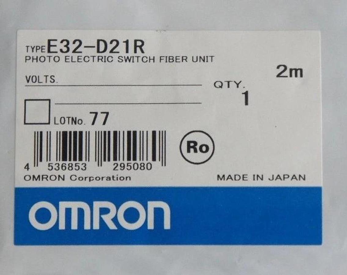 Used NEW OMRON E32-D21R PHOTO ELECTRIC SWITCH FIBER UNIT E32D21R
