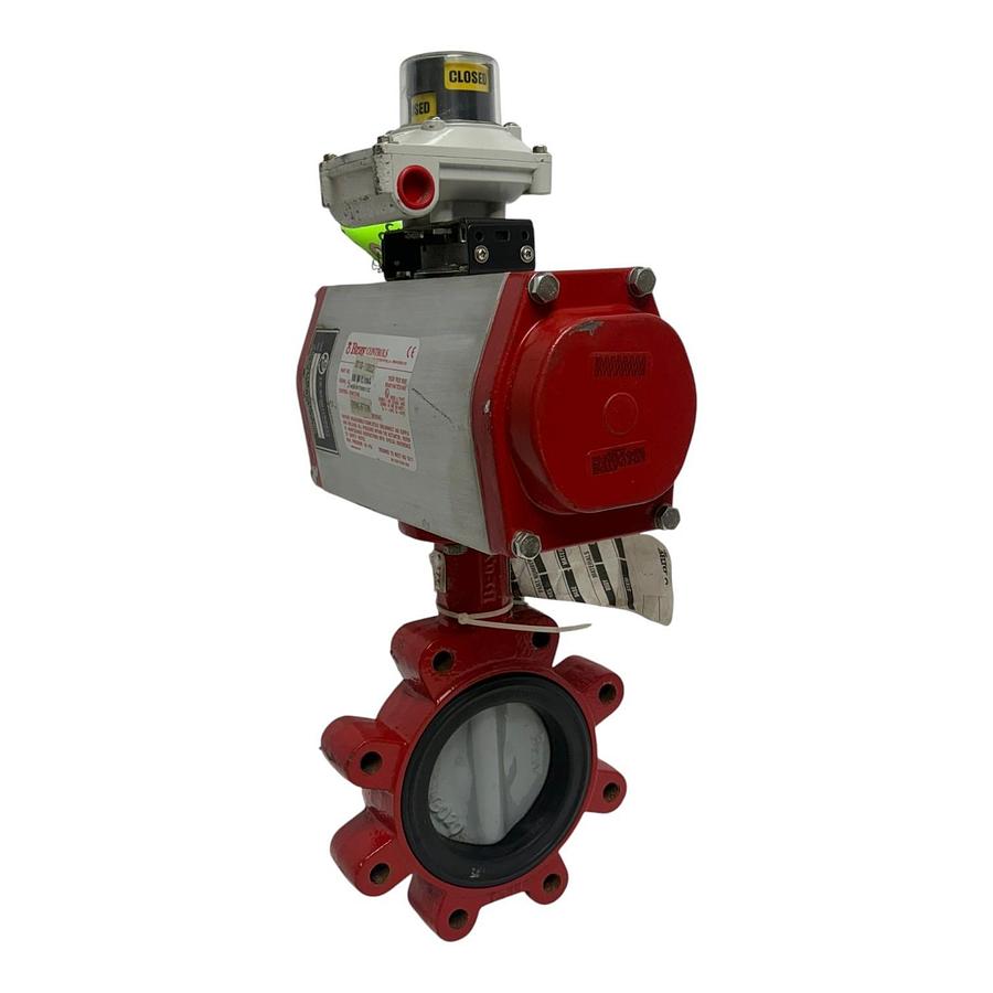 Used Bray 4" Butterfly Valve Series 31 Actuator 931193-11300522 SeniTec Limit Switch
