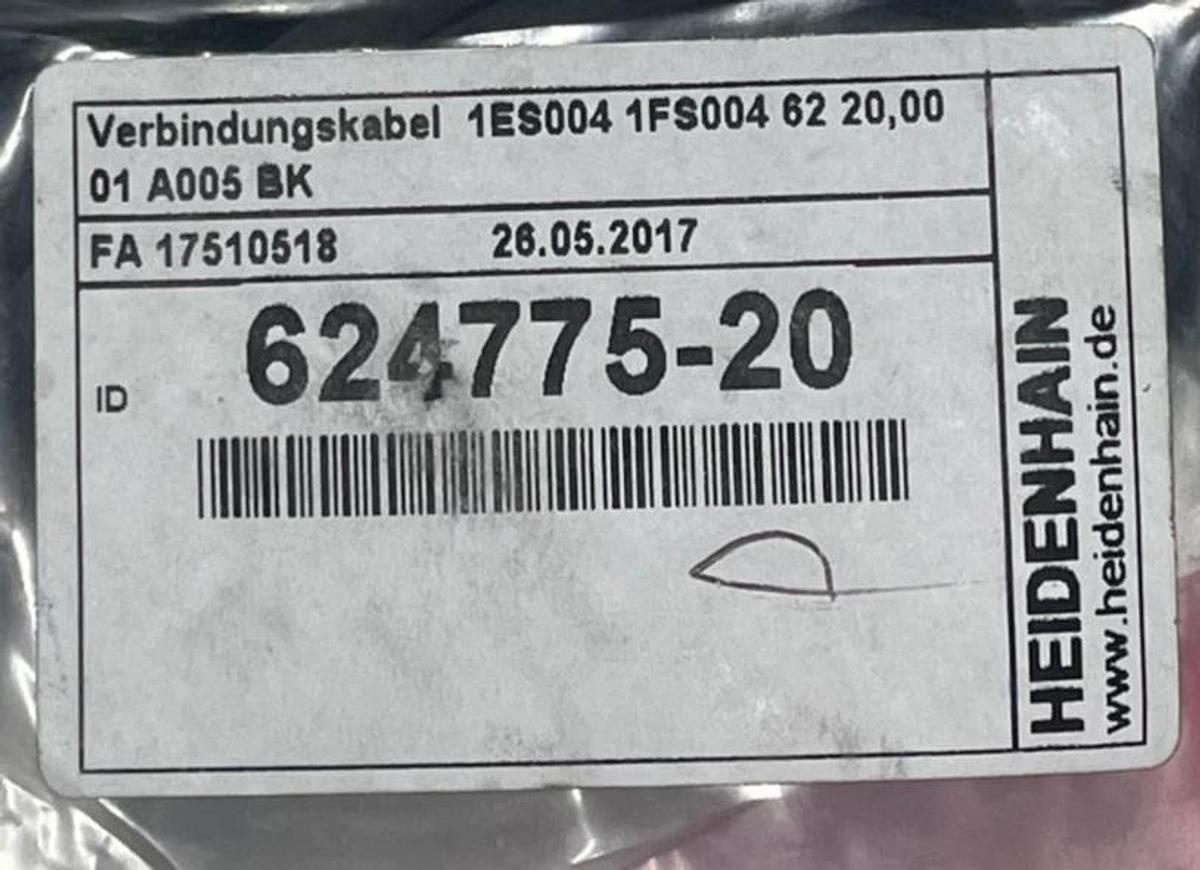Used Heidenhain 624775-20 Interconnect Cable | 20 Meters | PUR Jacket | 20.00m | NSFS