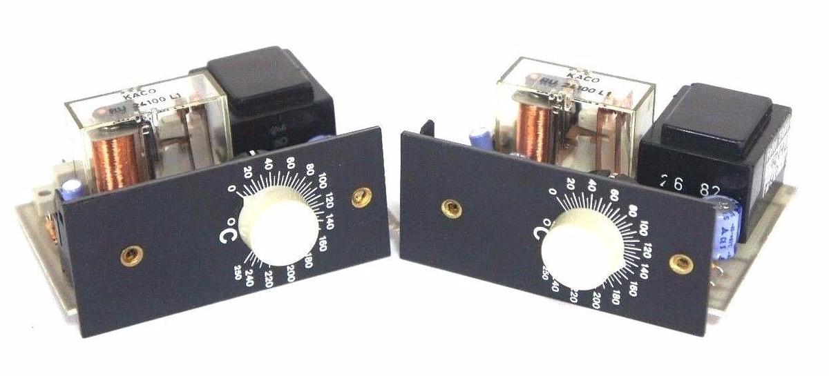 Used LOT OF 2 FELLER ELEKTRONIK FR443 TEMPERATURE CONTROL MODULES 0-250 DEG C