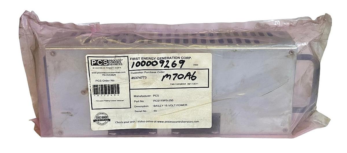 Used NEW PCS BAILEY PCS115PS-250 / PCS115PS250 15VDC POWER SUPPLY MODULE NOS