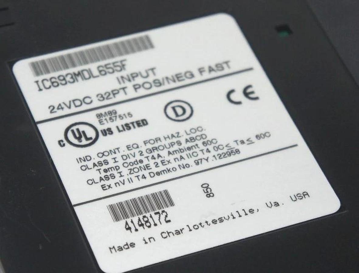 Used GE FANUC IC693MDL655F INPUT MODULE 32PT, 24 VDC, POS/NEG FAST