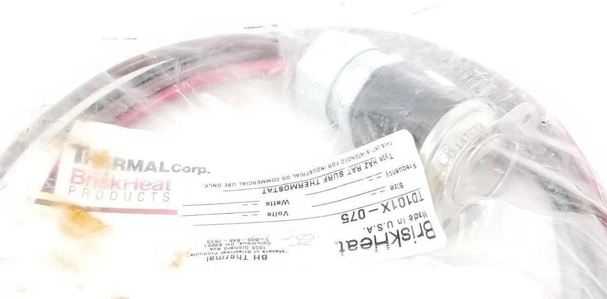 Used NEW BRISKHEAT TD101X-075 HAZ RAT SURF THERMOSTAT CONTROL TD101X075