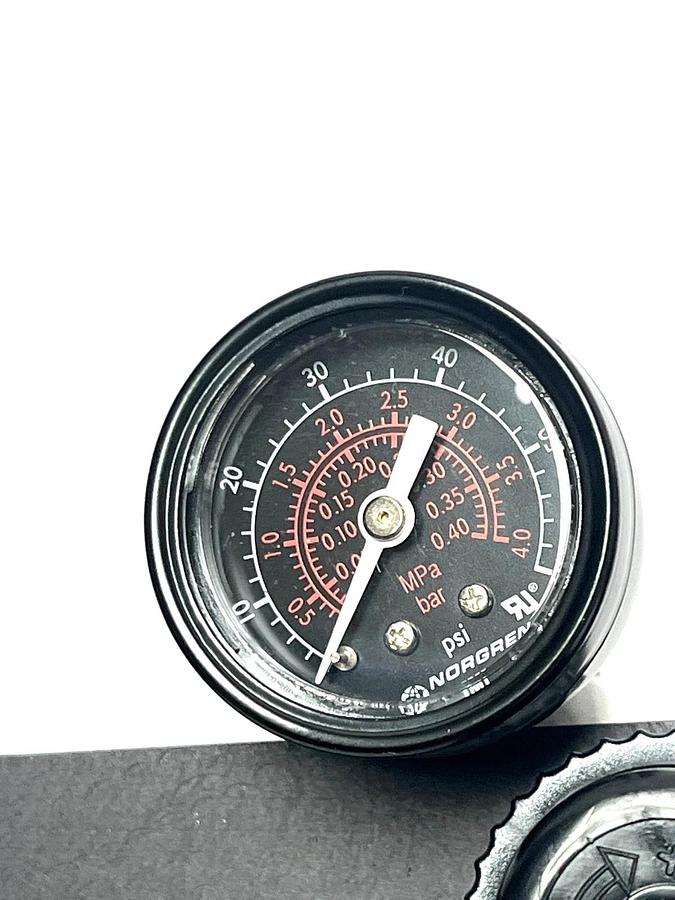 OI Analytical Regulator Corral with 3x Norgren R07 Regulators & 60 PSI Gauges