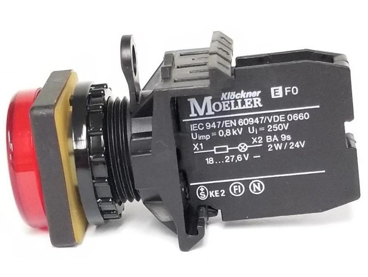 NEW MOELLER MLF-RT-EF-H7 BULB SOCKET W/ EF0 LAMP SOCKET ELEMENT 24V