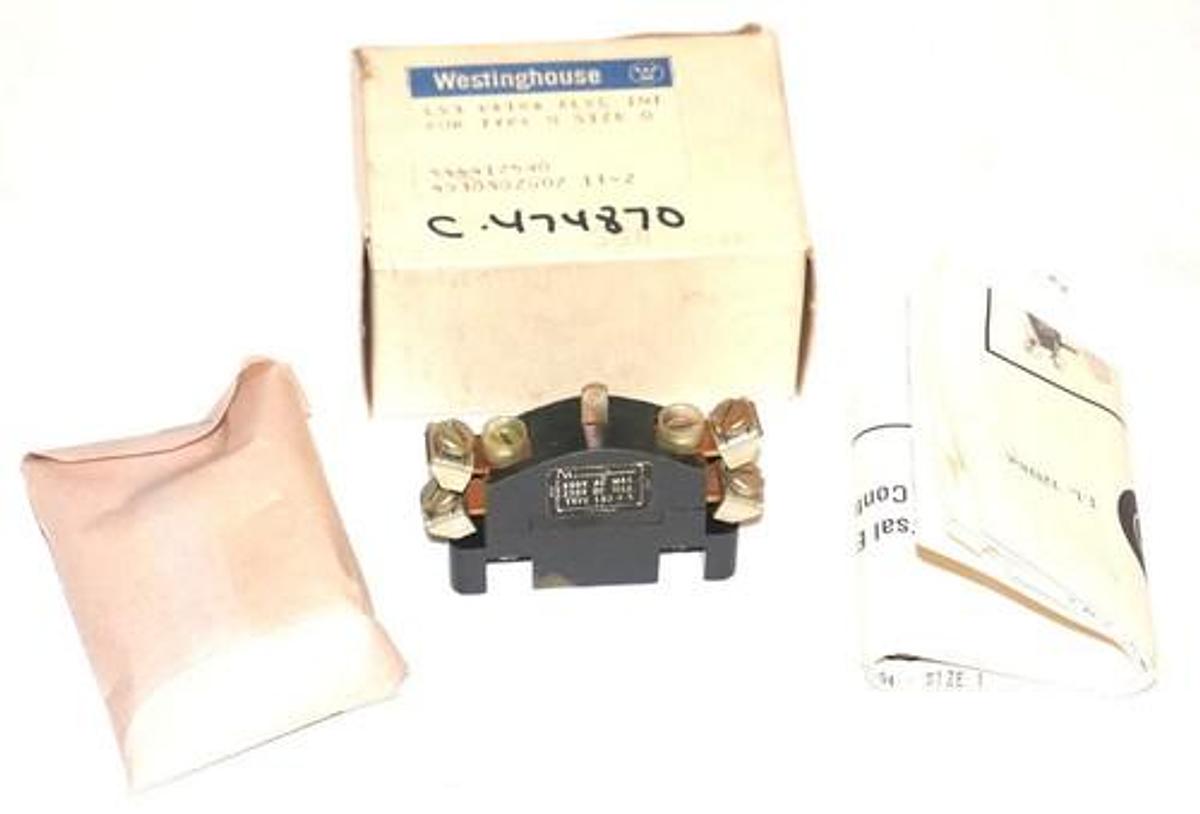 Used NIB WESTINGHOUSE 453D502G02 L-53 UNIVERSAL INTERLOCK 600VAC, SIZE 0