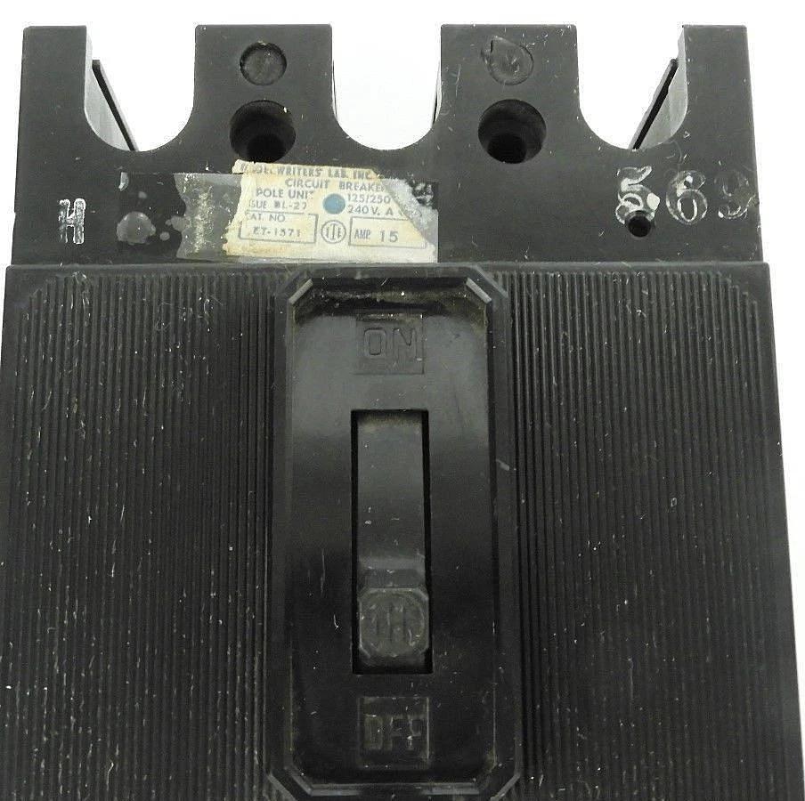 Used ITE SIEMENS ET-1571 CIRCUIT BREAKER ISSUE: BL-27, 15 AMP, 3 POLE, 240VAC