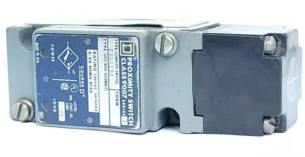 Used SQUARE D 9007-PSN223A PROXIMITY SWITCH 120VAC 50/60HZ 9007PSN223A SER. B