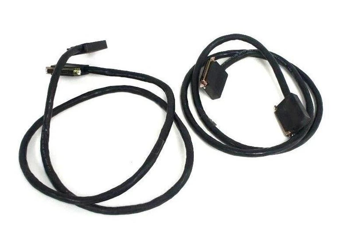 Used LOT OF 2 GE FANUC IC600WD005A EXPANSION RACK I/O CABLES 5FT