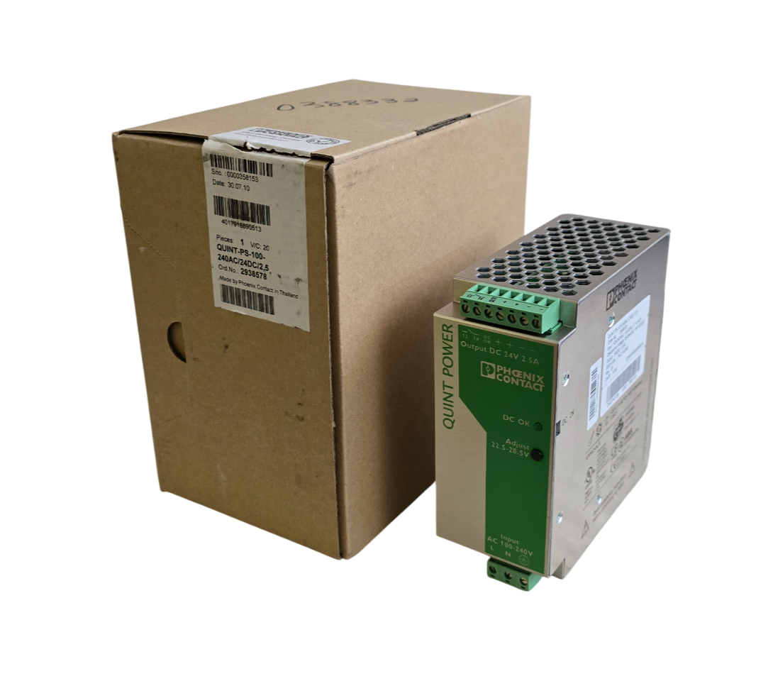 Used PHOENIX CONTACT QUINT-PS-100-240AC/24DC/2.5 - 2938578 POWER SUPPLY 24 V DC/2.5 A
