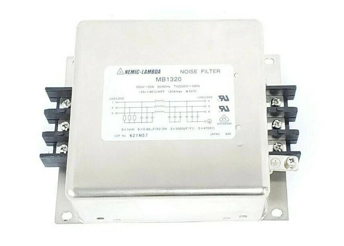 Used NEMIC-LAMBDA MB1320 NOISE FILTER 500V~20A 50/60HZ