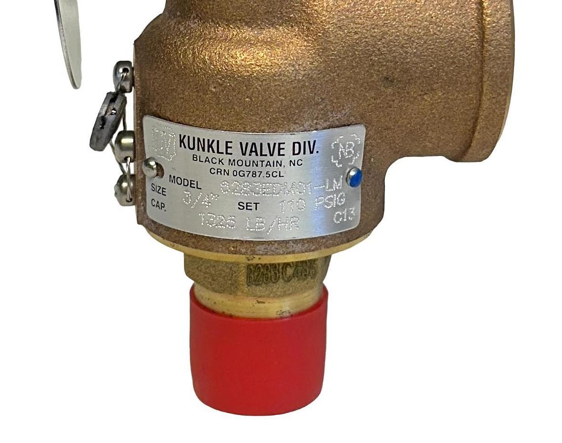 KUNKLE VALVE 6283EDM01-LM-0110 / 6283EDM01-LM RELIEF VALVE 3/4'' 110PSIG NSMP