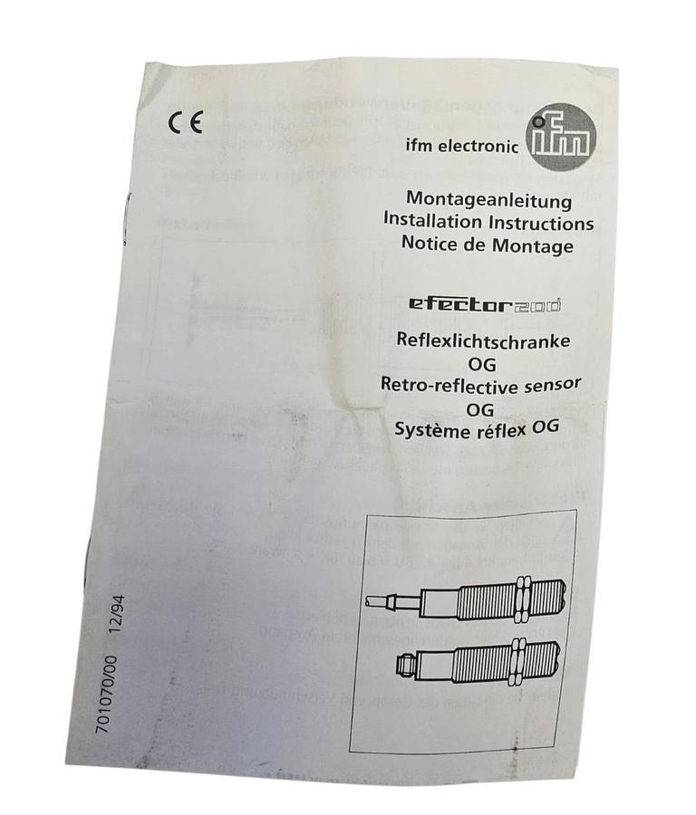 NIB IFM EFECTOR OG5027 PROXIMITY SENSOR OGR-DPKG/US-100-DPS