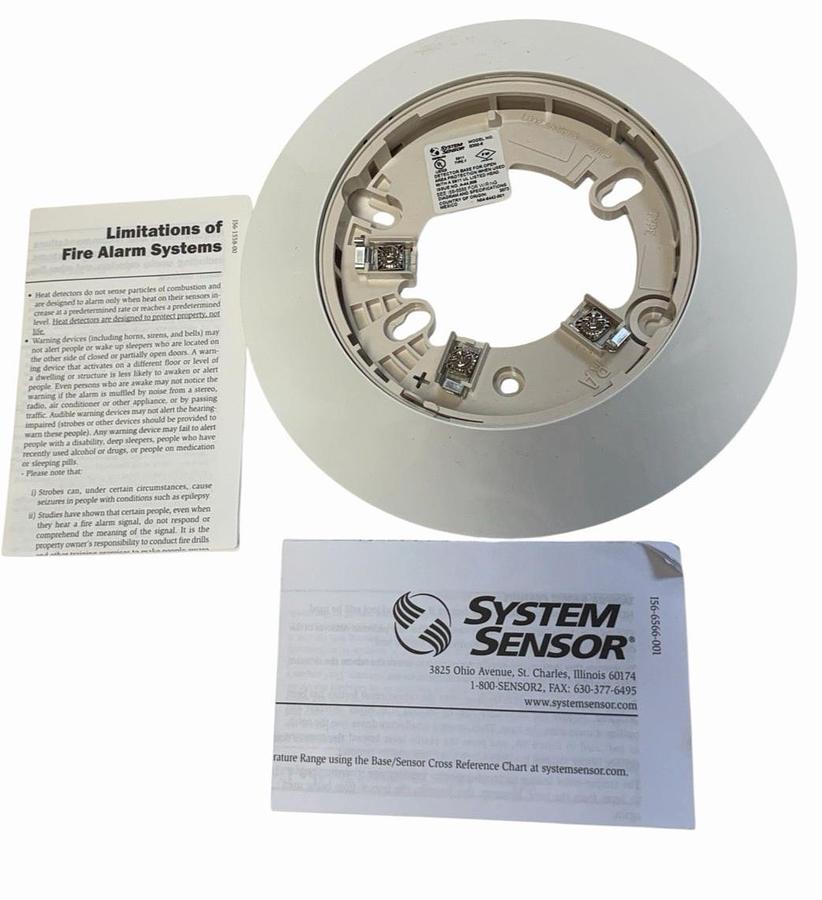 Used NIB SYSTEM SENSOR B300-6 SMOKE DETECTOR BASE UNITS WHITE B3006 15-32VDC