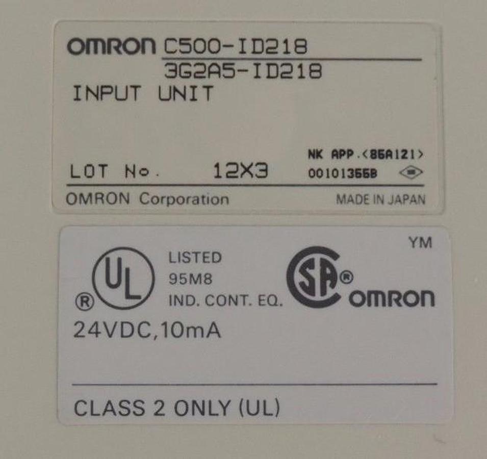 Used OMRON C500-ID218 INPUT MODULE 24VDC 3G2A5-ID218