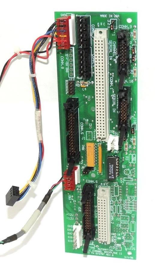 Used ITD AUTOMATION SINGLE CHANNEL BACKPLANE II, ITD P/N: 572707 REV. B
