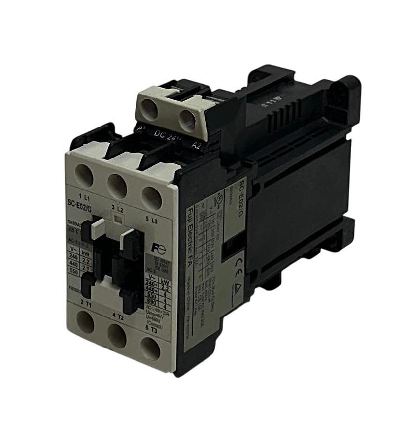 Used FUJI ELECTRIC SC-E02G-24VDC / SC-E02/G / SE09AG MAGNETIC CONTACTOR 24VDC NSNP