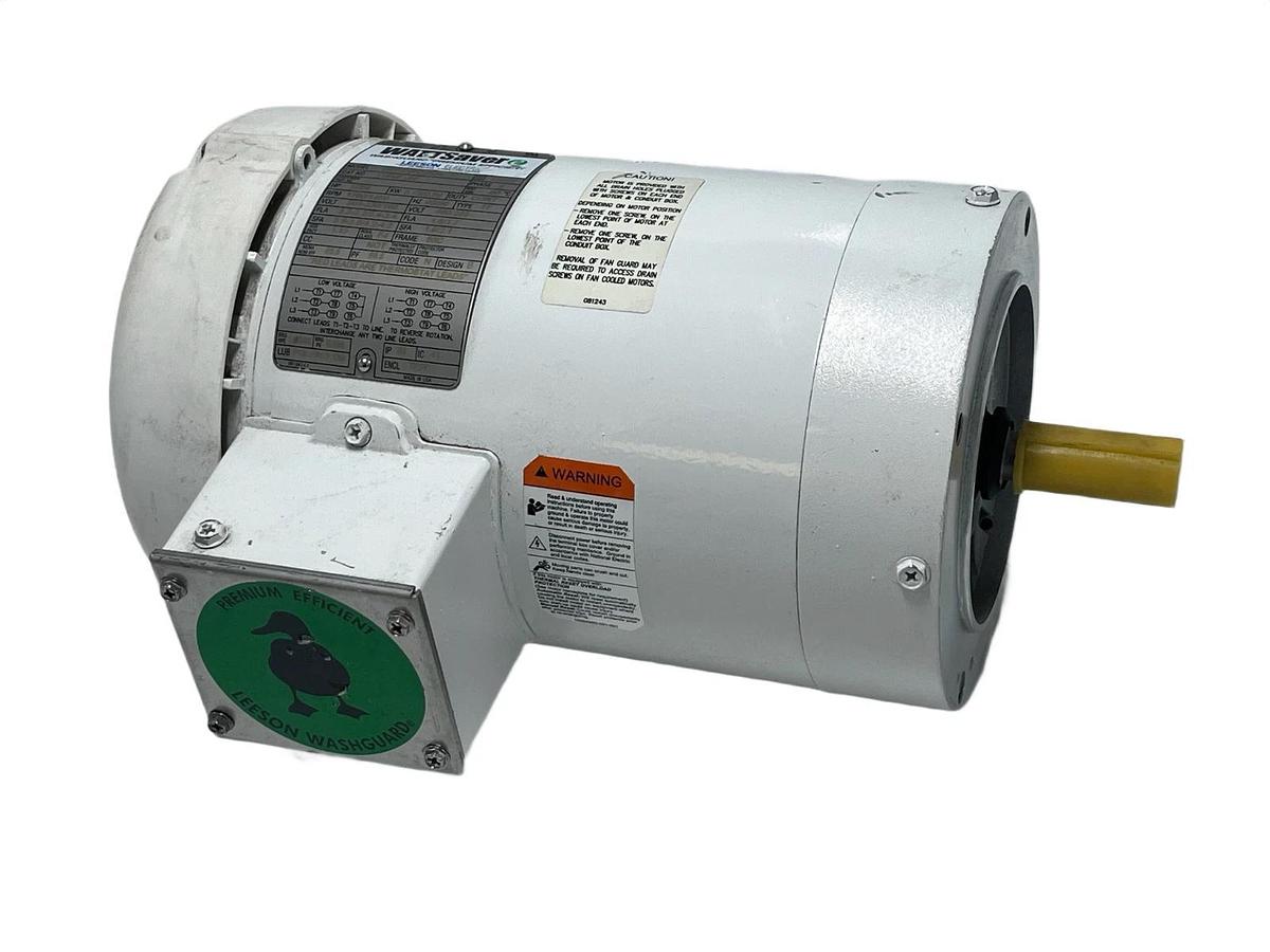 Leeson 119468.00 Washguard Premium Efficient Motor 1HP 1750RPM 3PH 56C Stainless