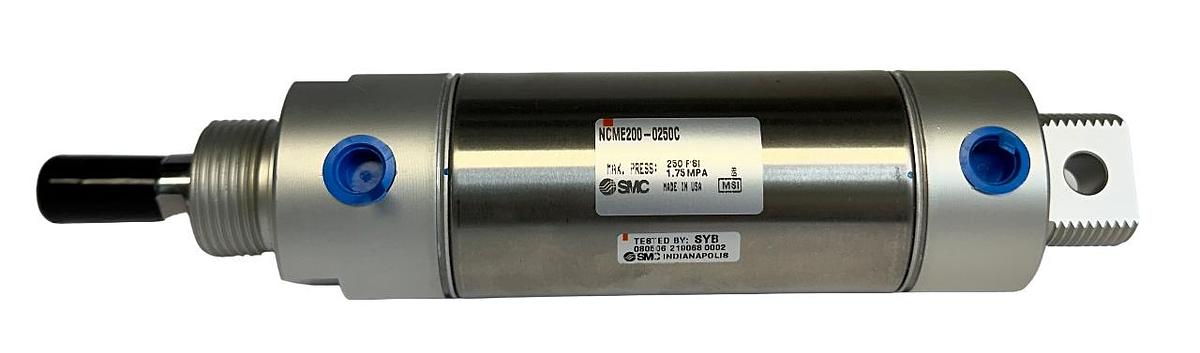 Used SMC NCME200-0250C / NCME2000250C PNEUMATIC CYLINDER 2-1/2'' STROKE 2'' BORE NSNP