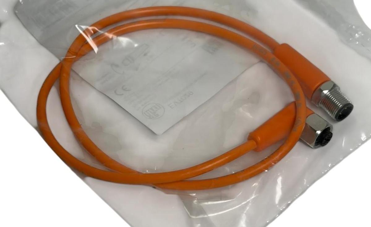 ifm electronic EVT029 M12 Male Straight to M12 Female Angle 0.6m Patch Cable New