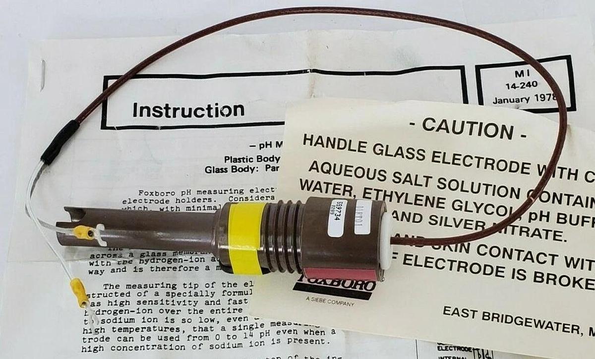 NEW FOXBORO Q0104PE pH MEASUREMENT ELECTRODE QO1O4PE QO104PE