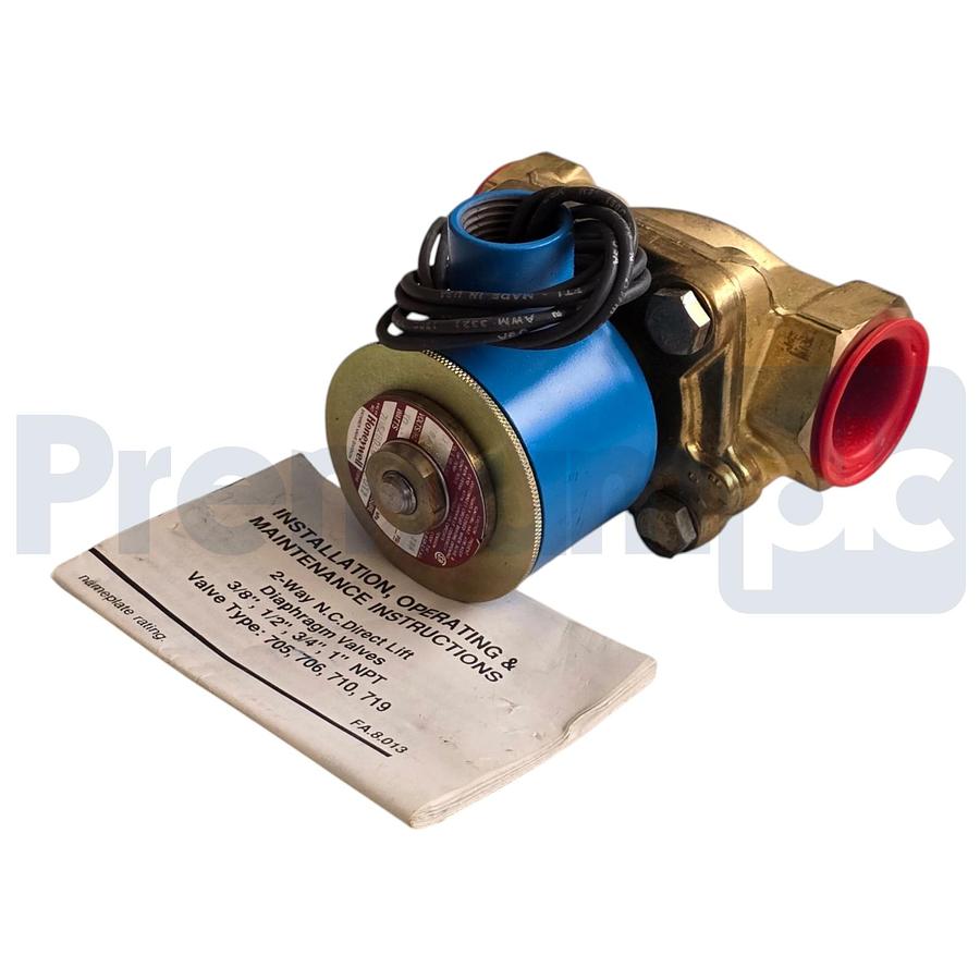 Used Honeywell Skinner 705X8D1B 2-Way N/C Solenoid Valve 110/120V 230PSI NSNP