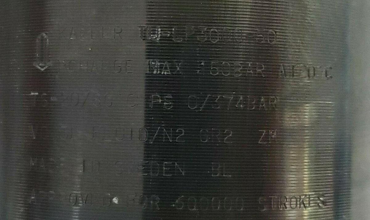 Used KALLER TU-LP3000-50 NITROGEN GAS SPRING MAX 150 BAR