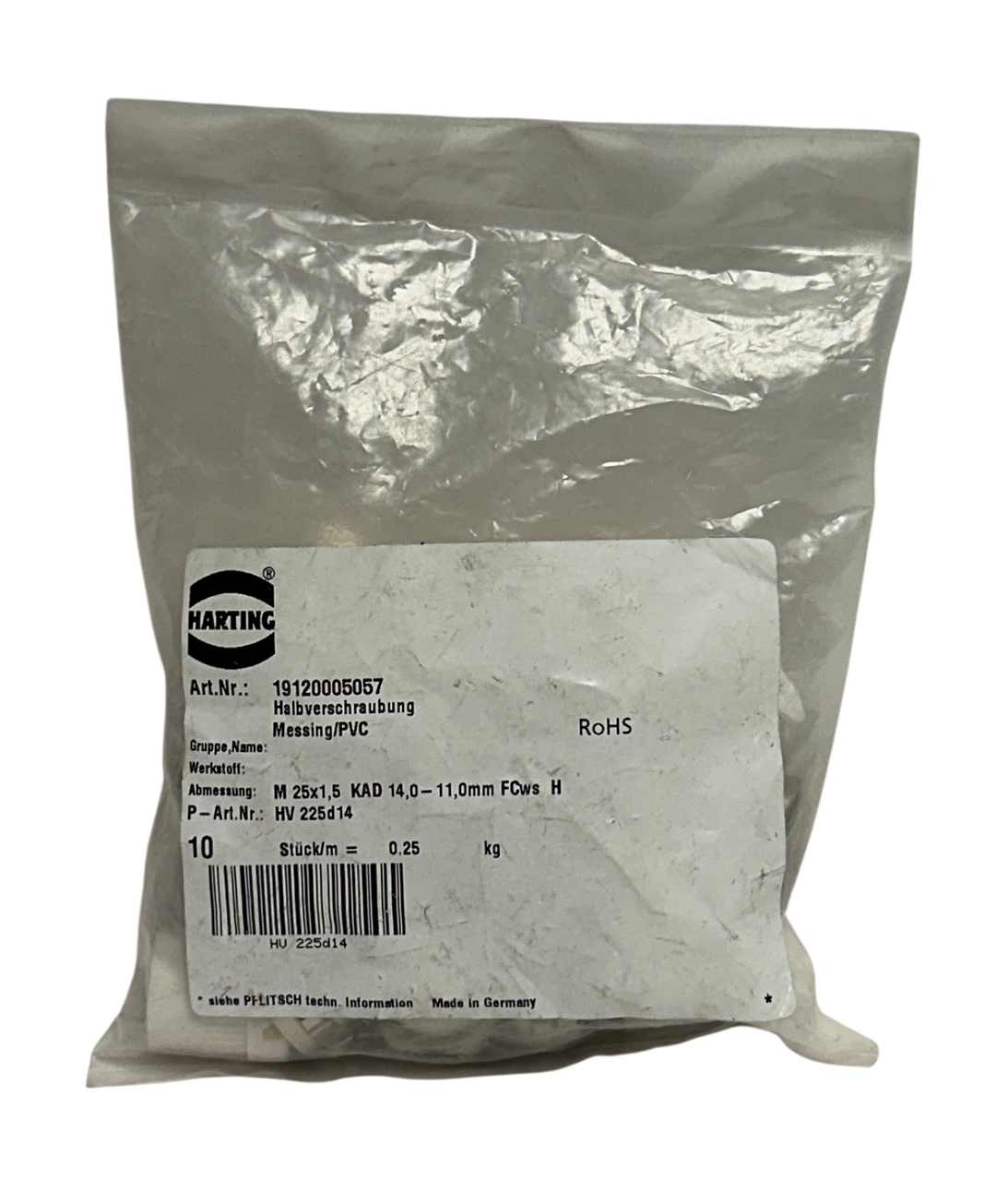 10 HARTING 19120005057 HALF-SCREW CONNECTORS M25x1.5KAD 14.0-11.0mm OEM NSFS