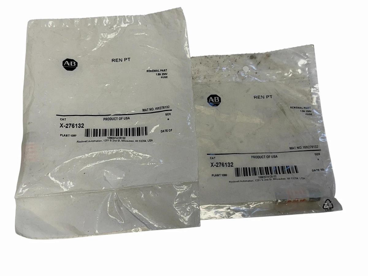 Used LOT OF 2 NEW ALLEN BRADLEY X-276132 FUSES 1.8A 250V X276132