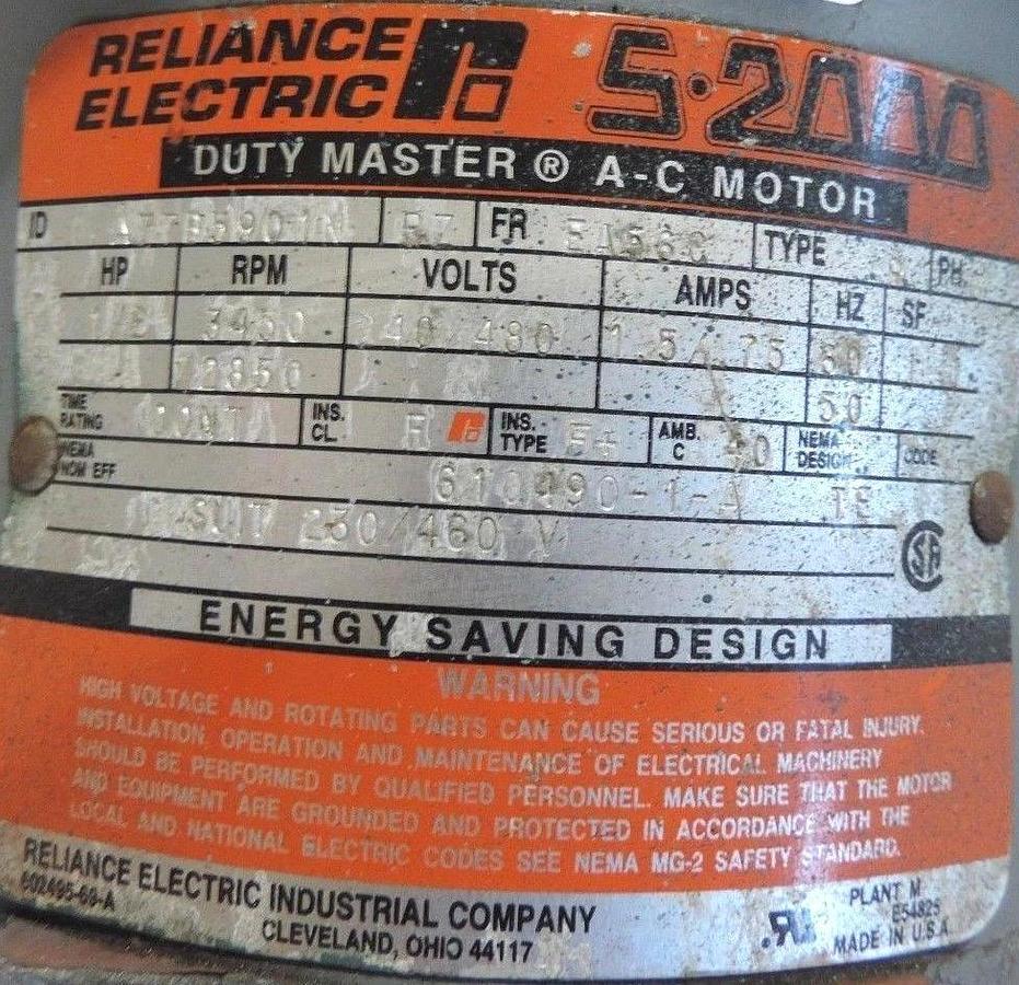 Refurbished ALLEN BRADLEY 1329L-LB0401017FVH BULLETIN INVERTER DUTY MOTOR *REPAIRED*