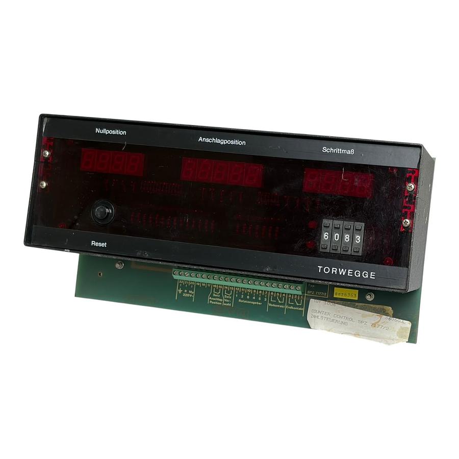 Used Torwegge Counter Control SPZ 7177/2 Zahlsteuerung Industrial Position Display