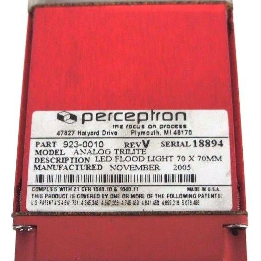 Used PERCEPTRON 923-0010 REV. V ANALOG TRILITE 70X70MM LED FLOOD LIGHT