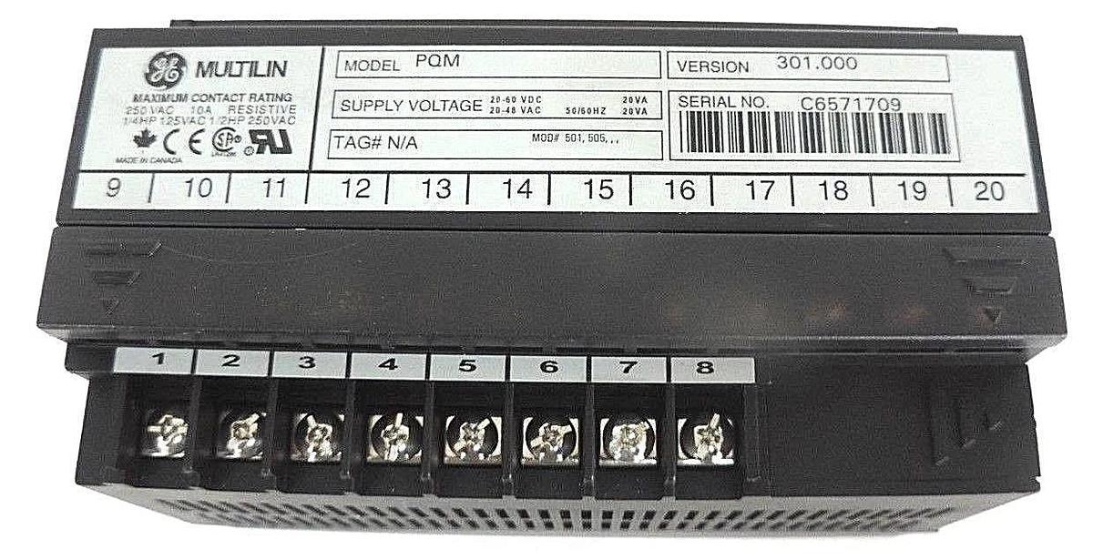 Used NIB GE MULTILIN PQM POWER QUALITY METER VERSION: 301.000 W/ PC SOFTWARE