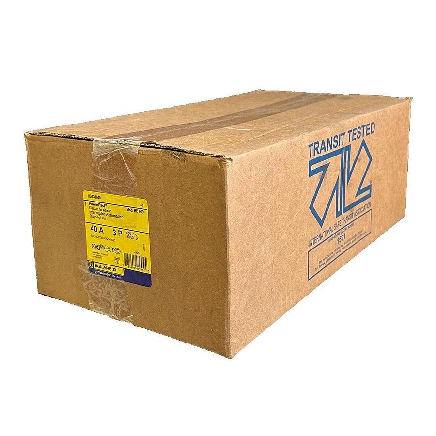 Used NEW SEALED SQUARE D HDA36040 PowerPact CIRCUIT BREAKER 40A 3P 600V 50/60Hz