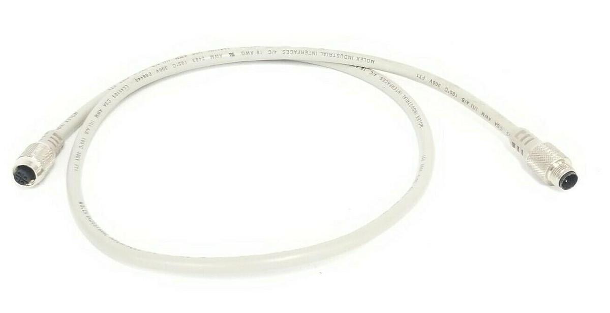 Used NEW MOLEX 35-84909-0001 INDUSTRIAL INTERFACE CABLE, 4/C 18 AWG, 35849090001