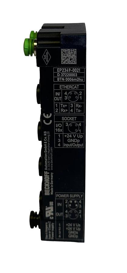 Used NEW BECKHOFF EP2349-0021 / EP23490021 16-CHNL EtherCAT BLOCK 24VDC INPUT/OUTPUT