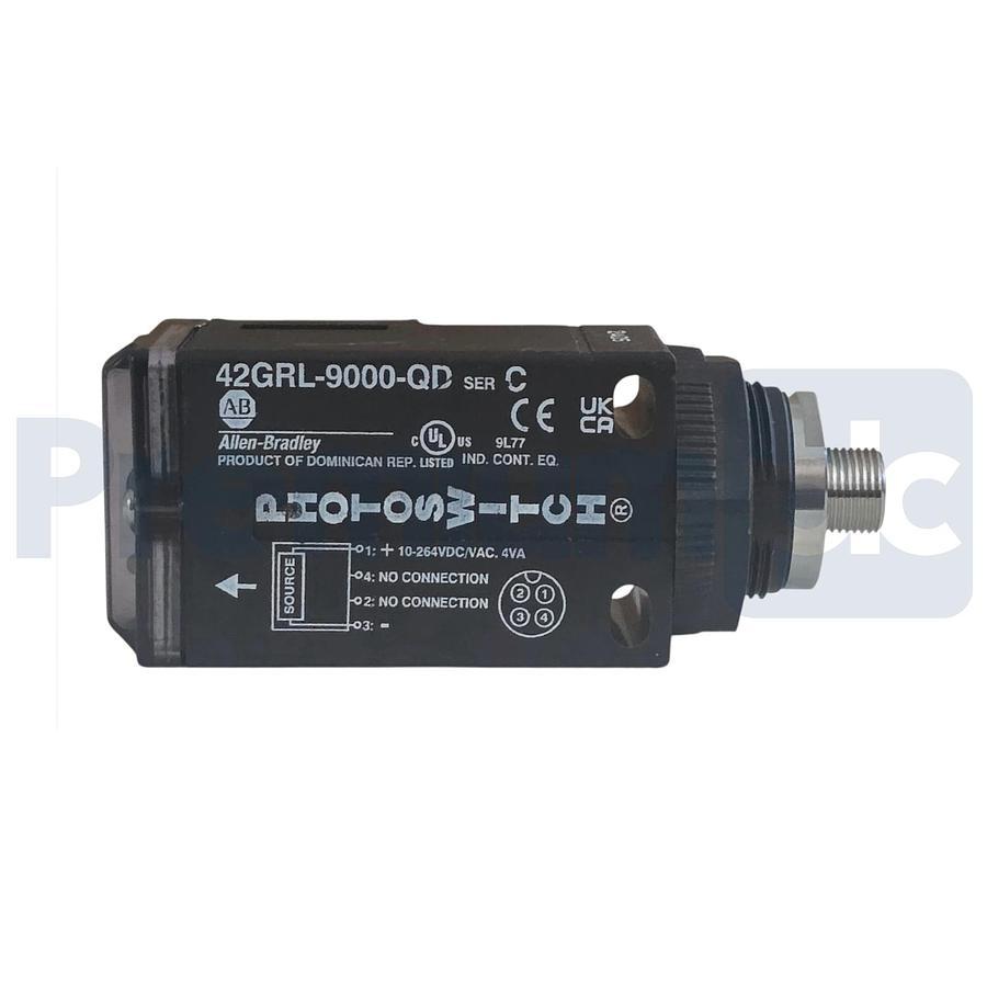 Used Unused Surplus Allen Bradley 42GRL-9000-QD /C PHOTOSWITCH Photoelectric Sensor