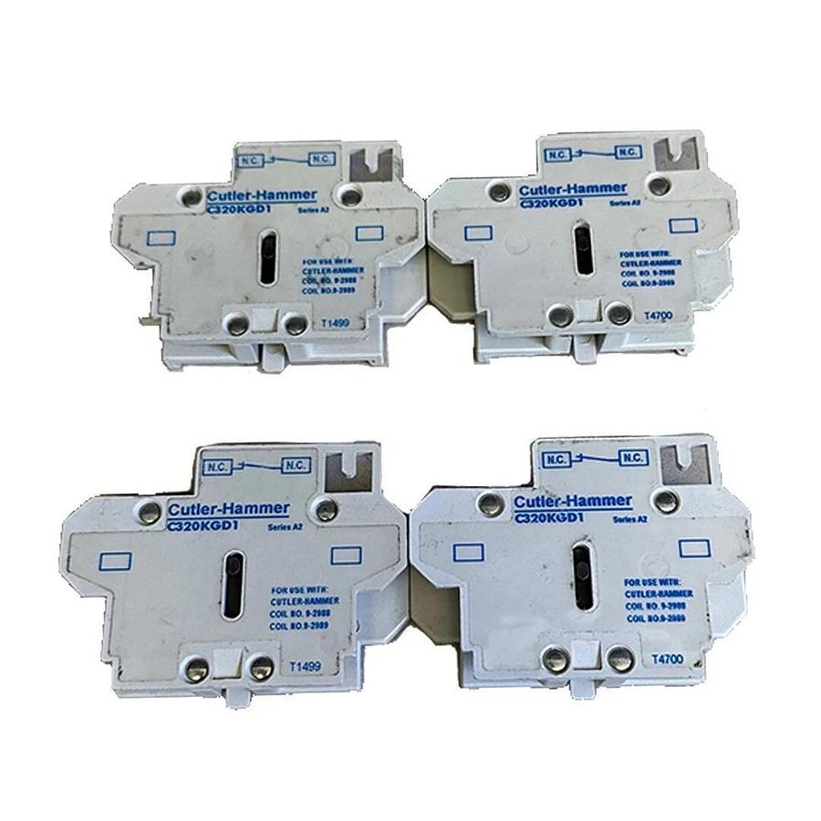 Used 4 CUTLER-HAMMER C320KGD1 SERIES A2 AUXILIARY CONTACTS INTERLOCK