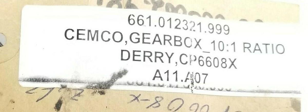 Used SITI MI-30-F8 CEMCO GEARBOX / SPEED REDUCER, 10:1 RAPP / RATIO, CA-B0, M1-30-F8