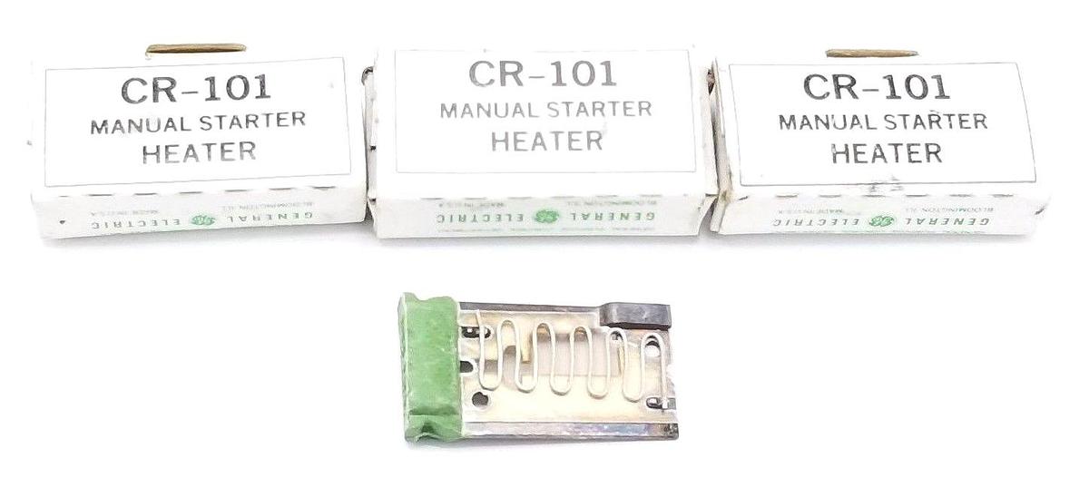 Used LOT OF 3 NIB GENERAL ELECTRIC CR-101 OVERLOAD HEATER ELEMENTS CR101
