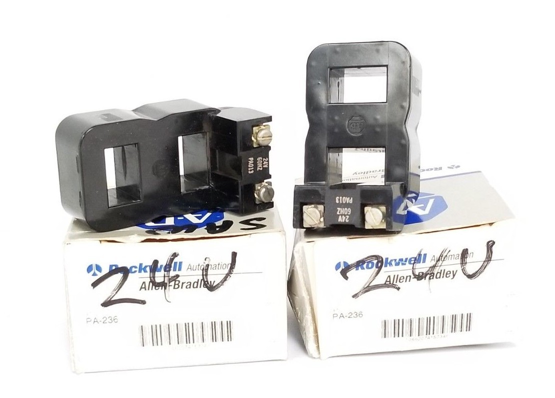 Used LOT OF 2 ALLEN BRADLEY PA-236 COILS PA236, 120V 60HZ, 110V 50HZ, (IN BOXES)