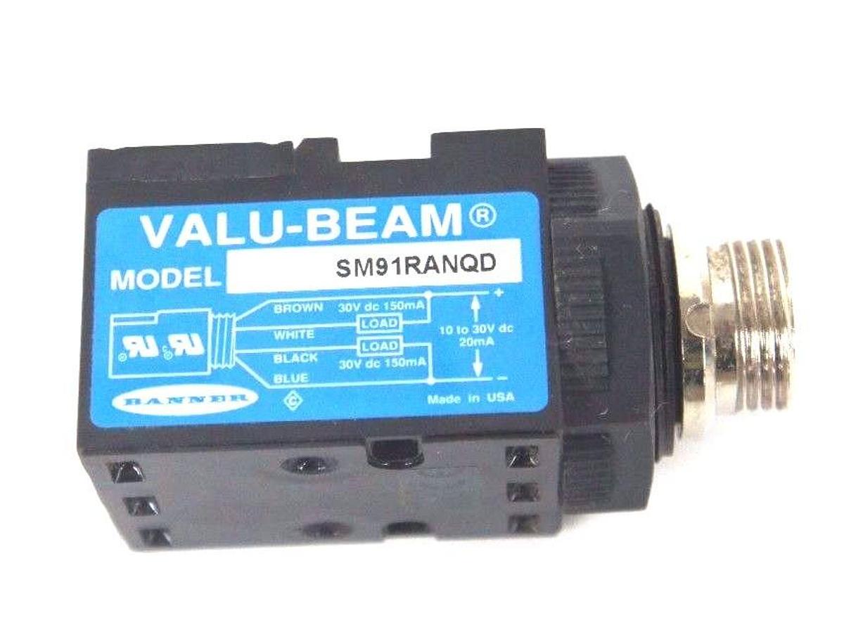 Used NIB BANNER SM91RANQD VALU-BEAM: RECEIVER 39554