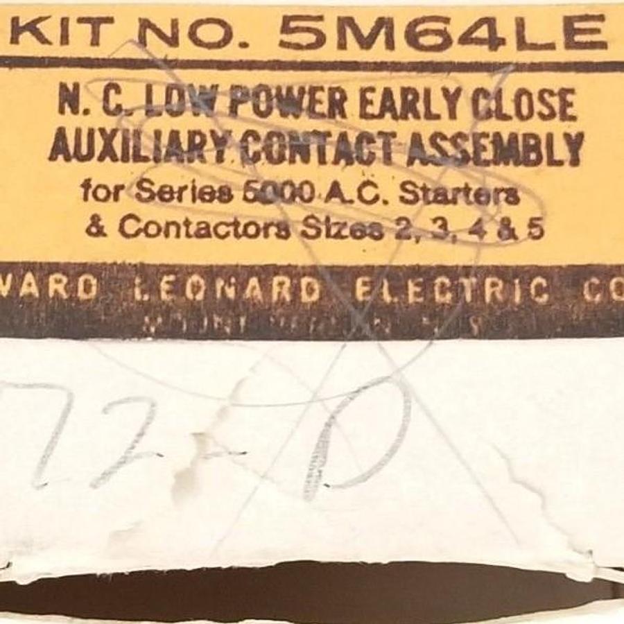 Used NIB WARD LEONARD 5M64LE LOW POWER EARLY CLOSE AUXILIARY CONTACT