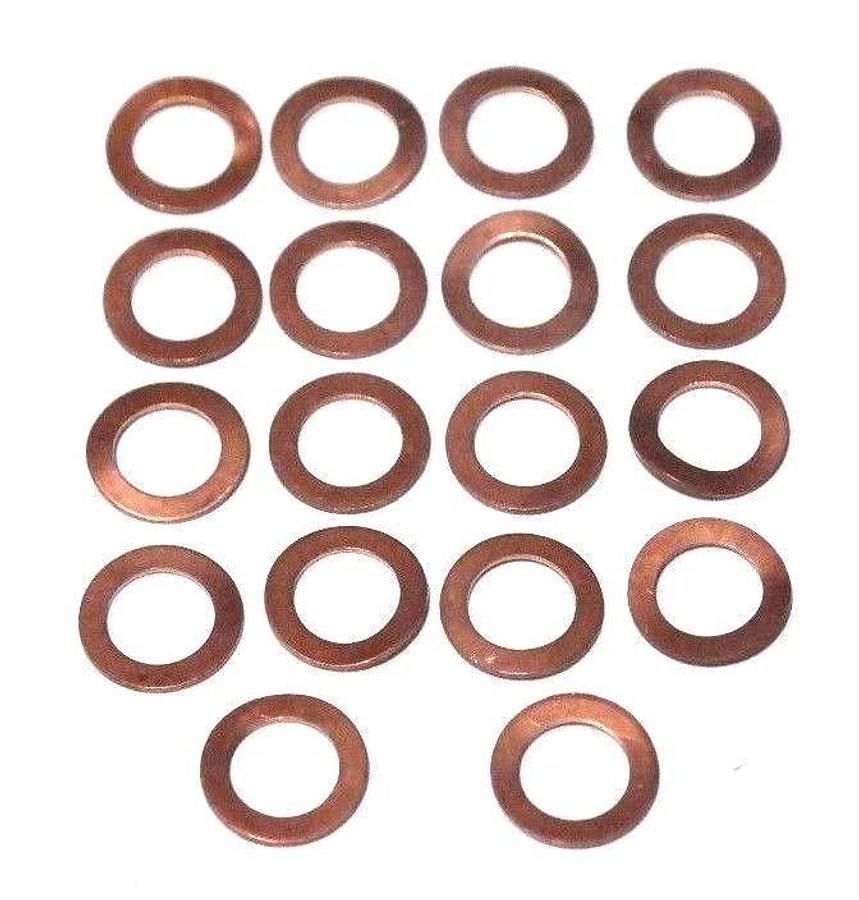 Used LOT OF 18 KRONES 0-163-01-525-4 BRASS WASHERS 0163015254