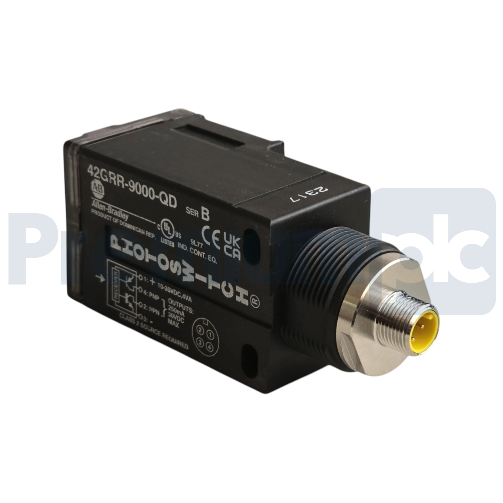 Used Surplus Allen Bradley 42GRR-9000-QD /B PHOTOSWITCH Photoelectric Sensor 10-30VDC