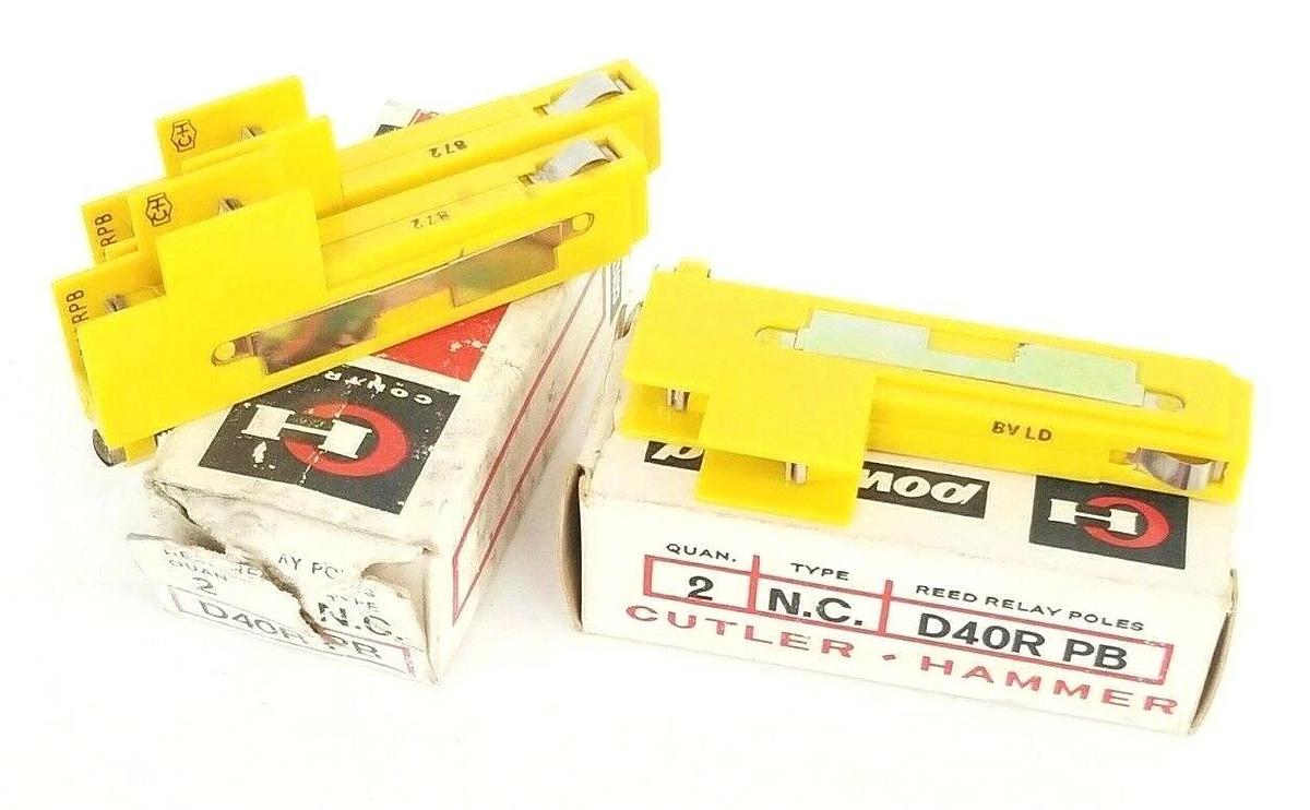 LOT OF 3 NEW EATON CUTLER HAMMER D40RPB REED RELAYS 1 N.C