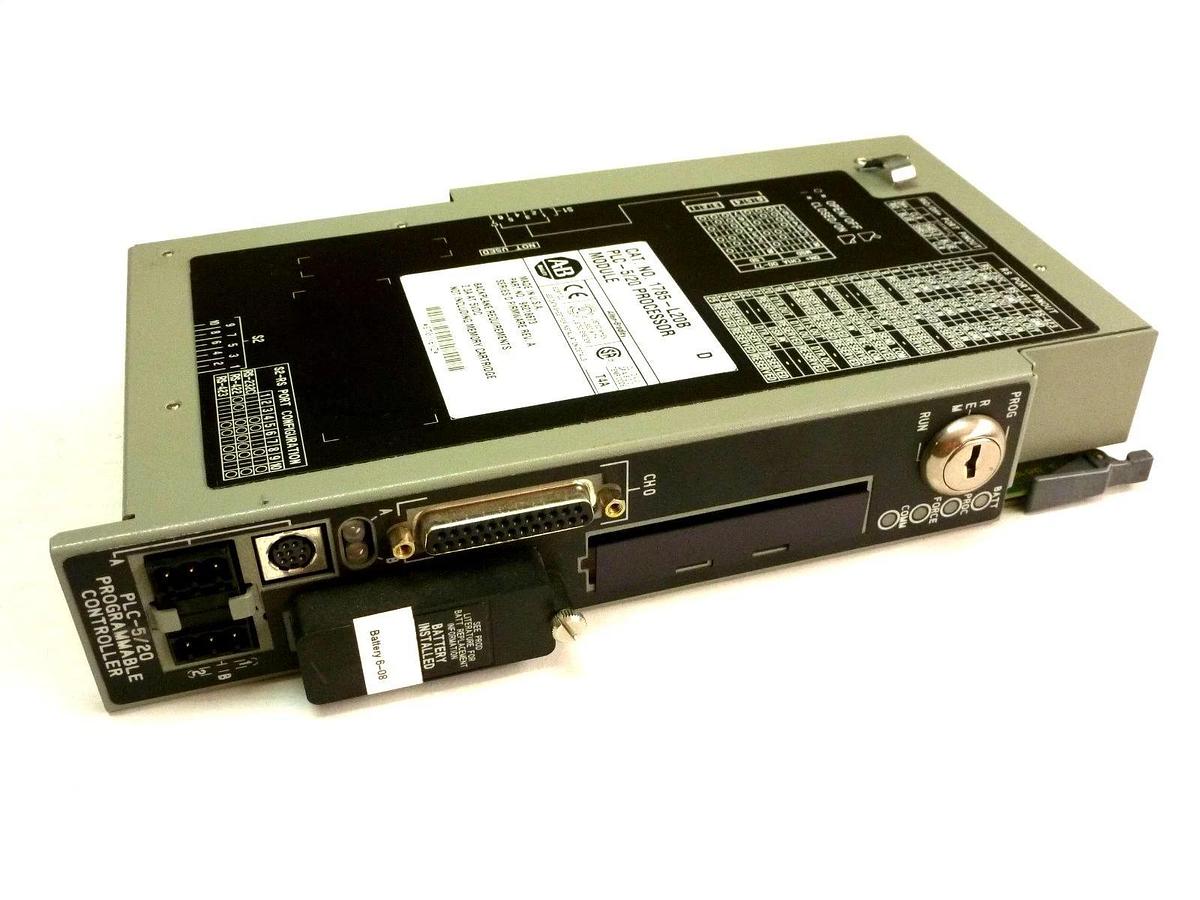 Used ALLEN BRADLEY 1785-L20B SER D PLC-5/20 PROCESSOR MODULE FIRMWARE REV. A 1785L20B