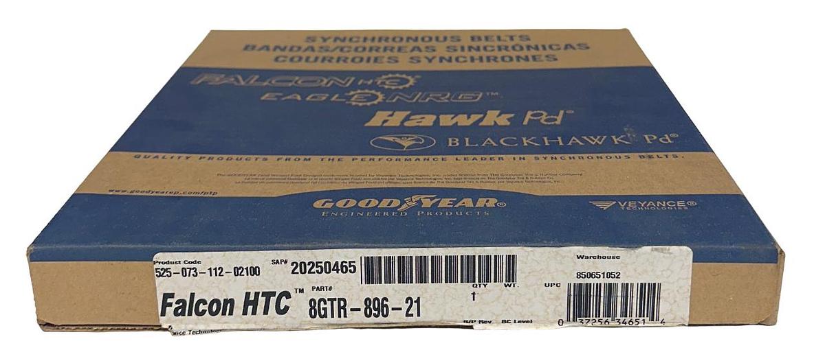Used NEW CONTINENTAL FALCON 8GTR-896-21 / 20250465 POLY CHAIN BELT 8mm 112 TEETH NSMP